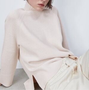 Zara Cream Turtleneck Sweater